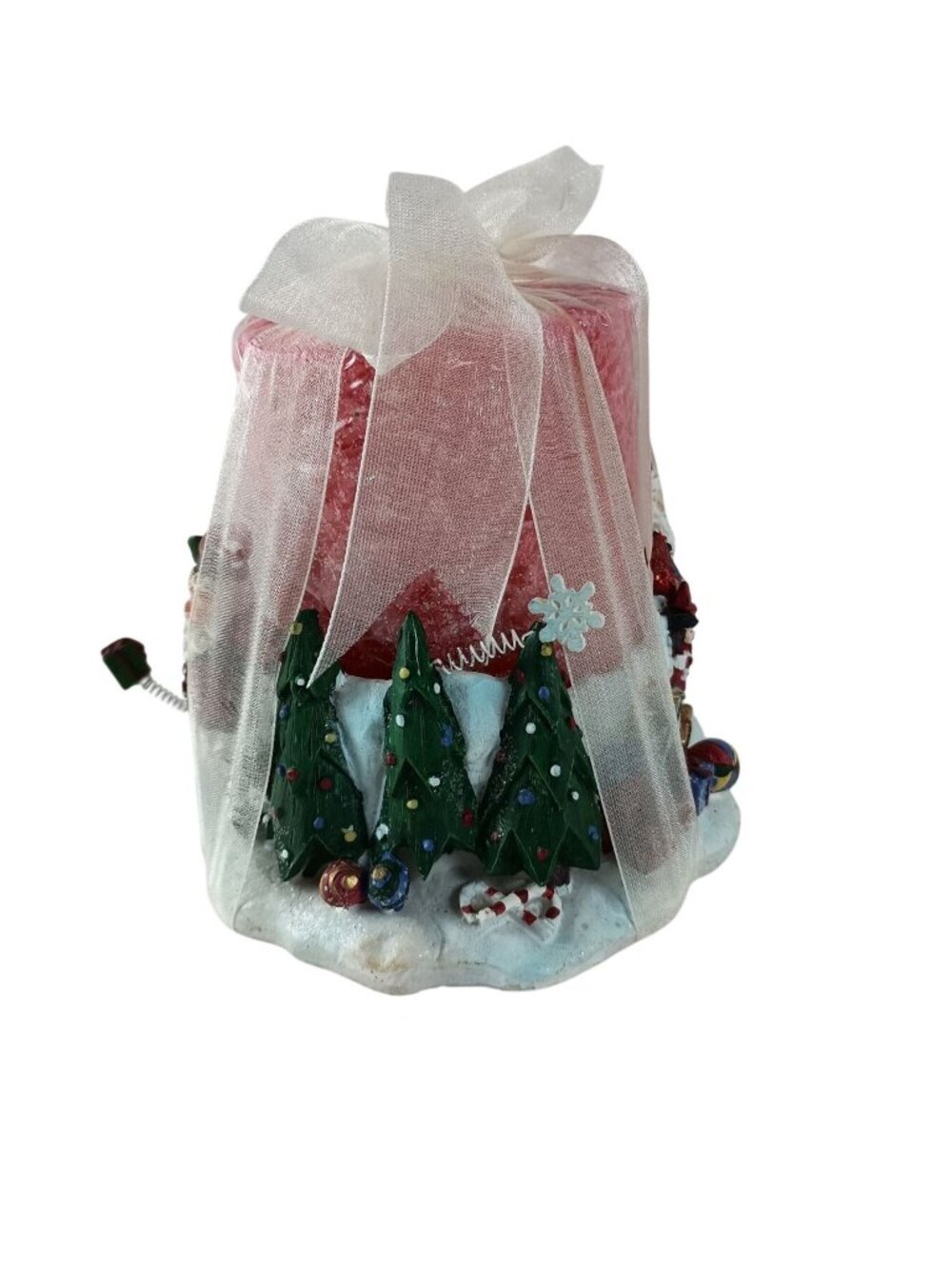 Happy Holidays Kohl's Christmas Candle Holder & Candle New